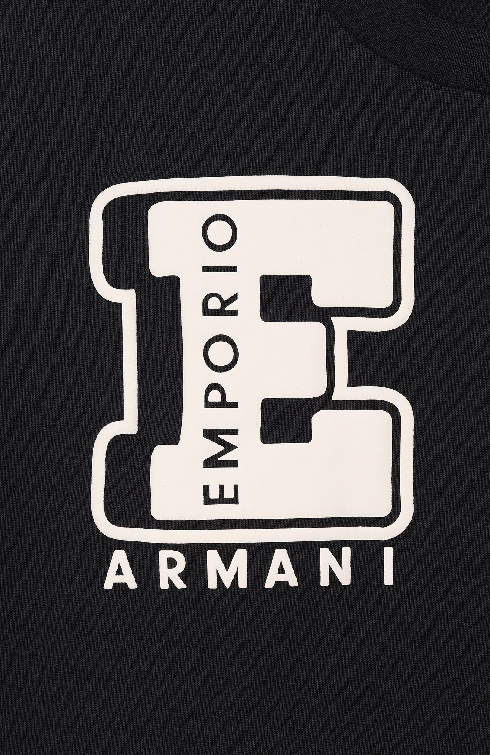 Хлопковая футболка EMPORIO ARMANI темно-синего цвета по цене 11200 руб., арт. EB001362/AF13715, фото 3 Хлопковая футболка EMPORIO ARMANI, арт. EB001362/AF13715, фото 3