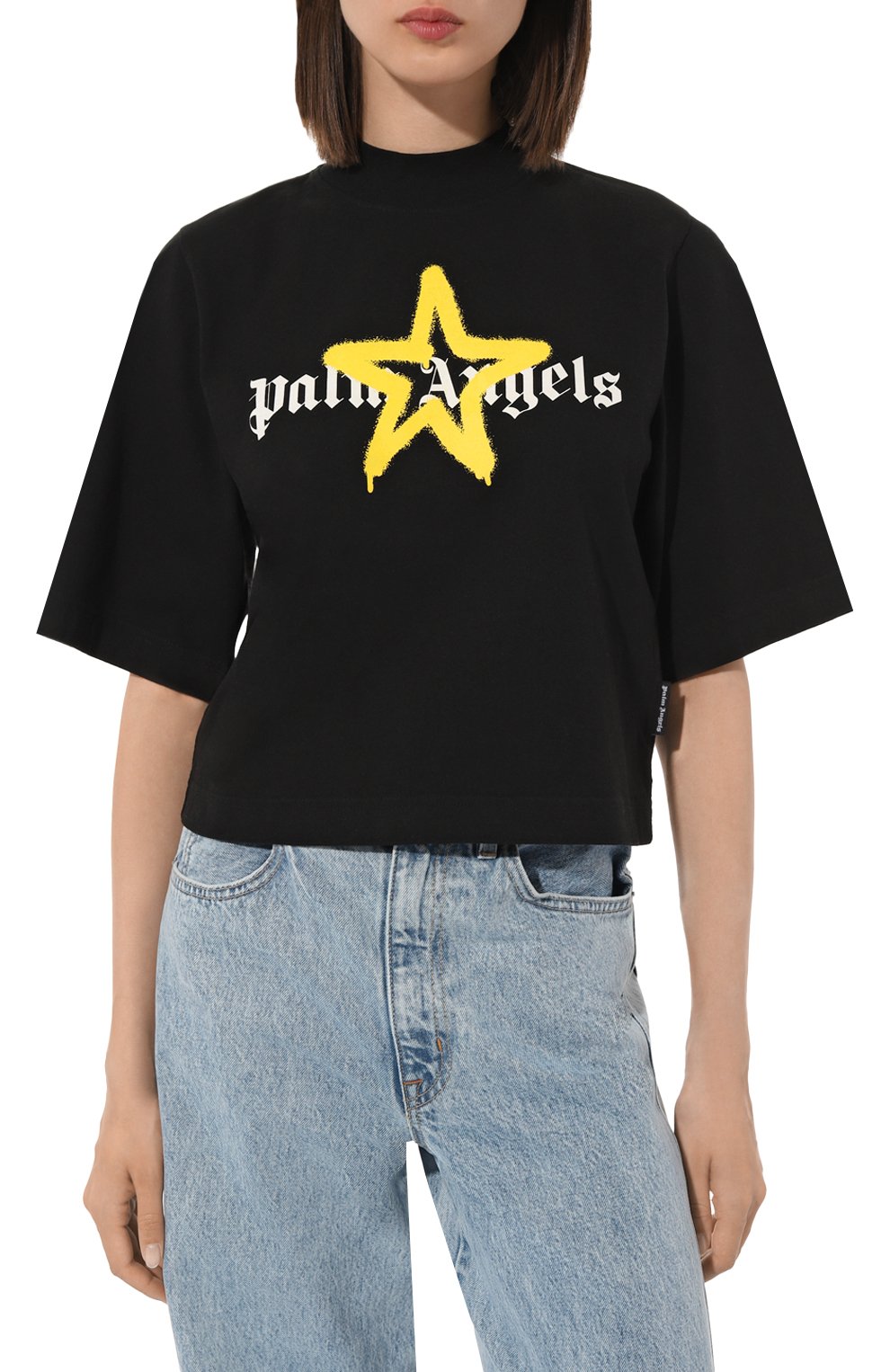 Хлопковая футболка PALM ANGELS, арт. PWAA020C99JER0151018, фото 3