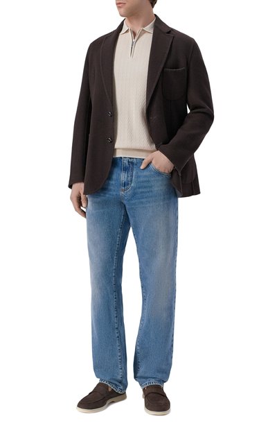 Мужская поло из хлопка и шелка ANDREA CAMPAGNA, арт. SU26C0S280-01/C0S261