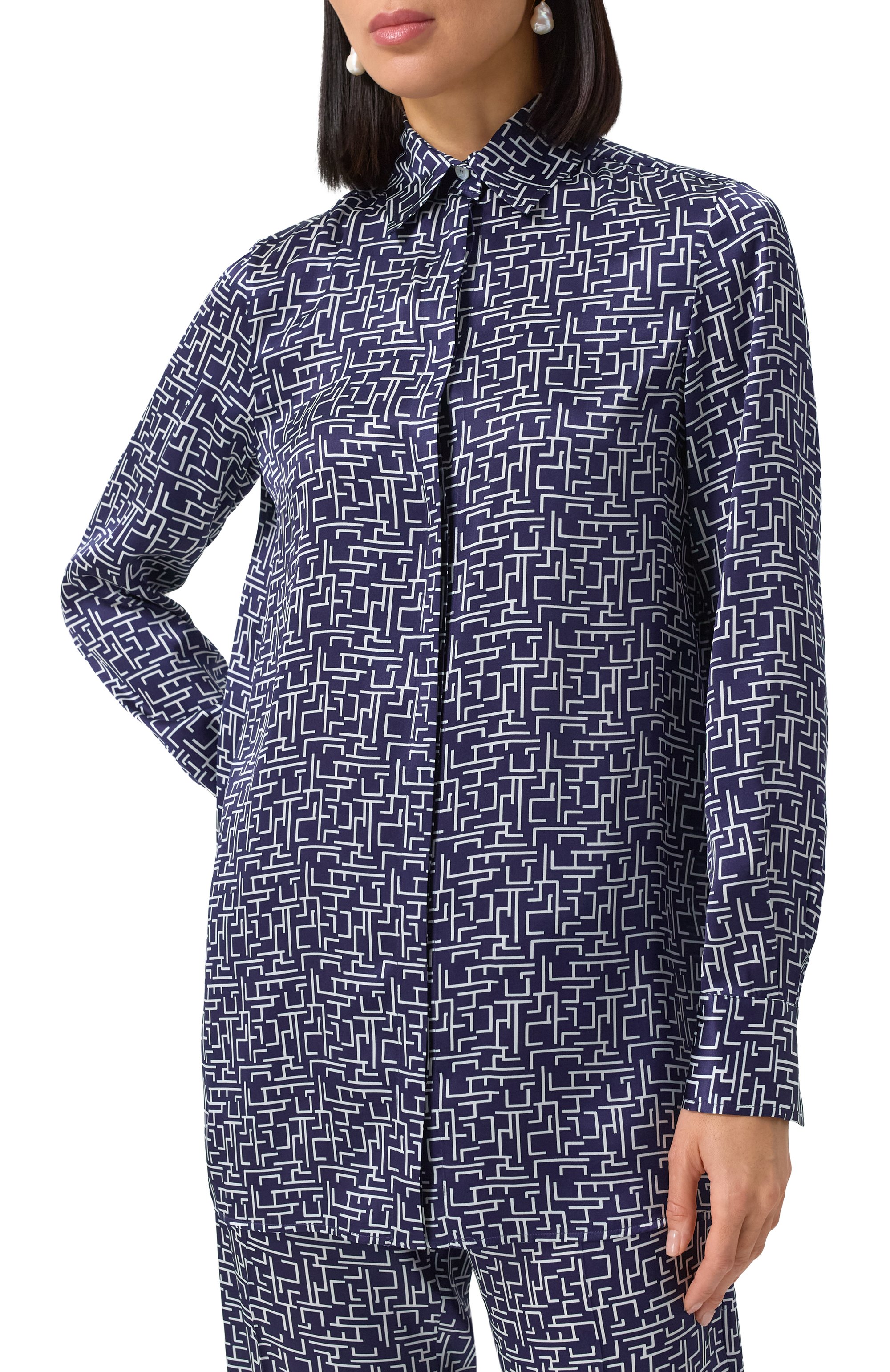 Шелковая блузка KITON, арт. D55407K0926E07, фото 3