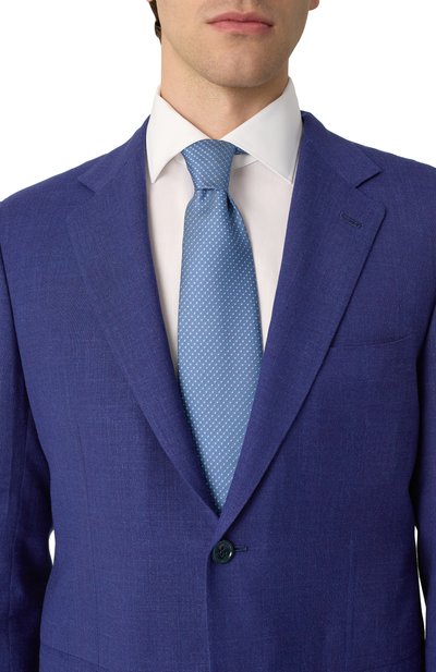 Шелковый галстук STEFANO RICCI голубого цвета по цене 34300 руб., арт. CCXL/56043, фото 2 Шелковый галстук STEFANO RICCI, арт. CCXL/56043, фото 2