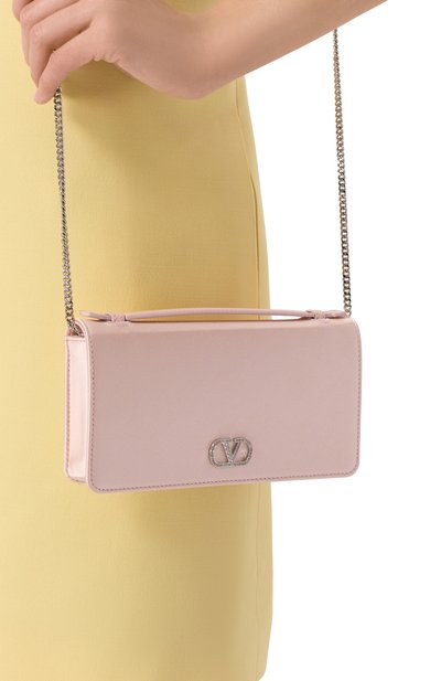 Сумка vlogo signature VALENTINO светло-розового цвета по цене 126500 руб., арт. 8W0P0AU1/SED, фото 2 Сумка vlogo signature VALENTINO, арт. 8W0P0AU1/SED, фото 2