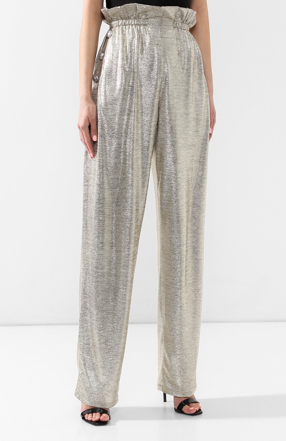 Брюки BALMAIN золотого цвета по цене 118500 руб., арт. RF05390/X153, фото 3 Брюки BALMAIN, арт. RF05390/X153, фото 3