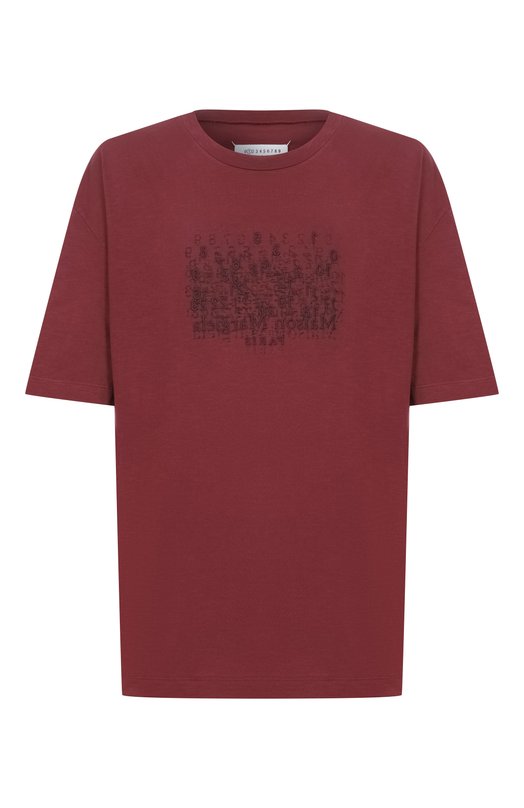 Хлопковая футболка Maison Margiela S50GC0730/M20164 Бордовый S50GC0730/M20164