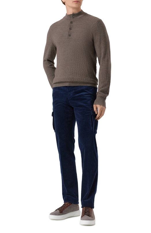 Вельветовые брюки-карго Kiton UFPPCAK0105H02 Синий  UFPPCAK0105H02 Фото 2