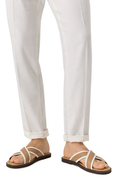 Кожаные шлепанцы ZILLI, арт. H0215AM1990VZSW04, фото 3