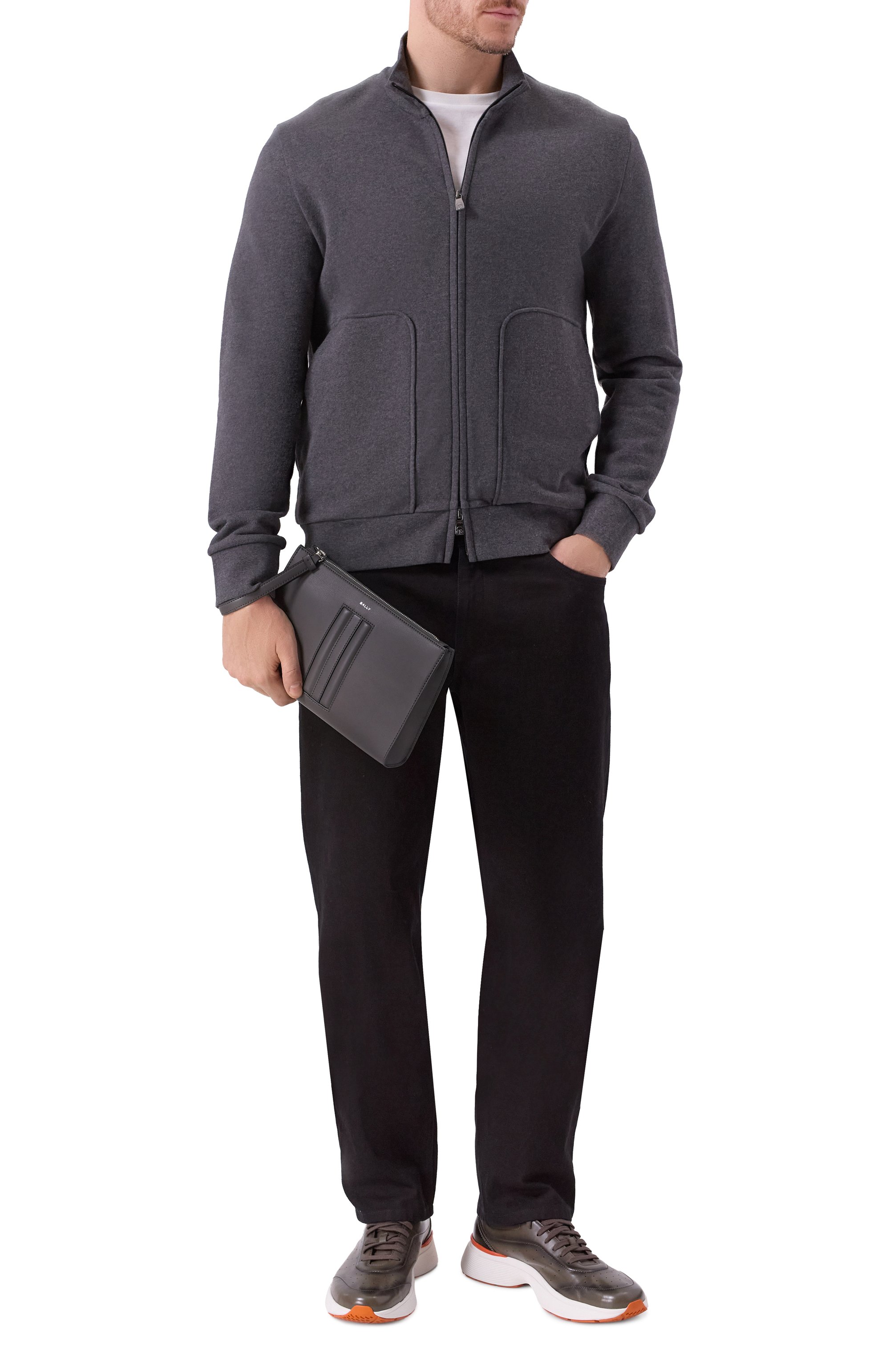 Клатч BALLY темно-серого цвета по цене 63700 руб., арт. MAM00V/EC001, фото 5 Клатч BALLY, арт. MAM00V/EC001, фото 5