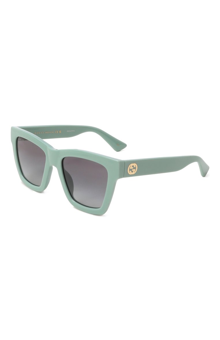 Женские солнцезащитные очки GUCCI зеленого цвета, арт. GG1714S 004 | Фото 1 (Региональные ограничения белый список (Axapta Mercury): Не проставлено; Нос: Не проставлено; Тип очков: С/з; Материал: Пластик; Оптика Гендер: оптика-женское; Очки форма: Квадратные)