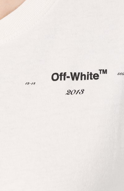 Хлопковая футболка OFF-WHITE, арт. 0WAA049S19B070590110, фото 5