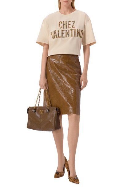 Сумка panthea medium VALENTINO коричневого цвета по цене 379500 руб., арт. 8W2B0S70/UYF, фото 3 Сумка panthea medium VALENTINO, арт. 8W2B0S70/UYF, фото 3