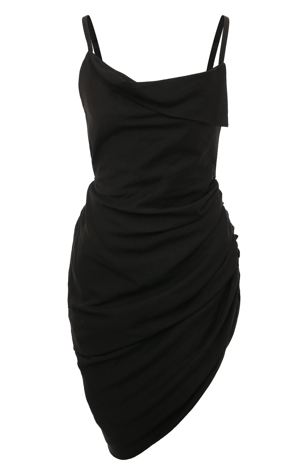 Платье из вискозы JACQUEMUS черного цвета по цене 86600 руб., арт. 22E213DR106/1020BLACK, фото 1 Платье из вискозы JACQUEMUS, арт. 22E213DR106/1020BLACK, фото 1