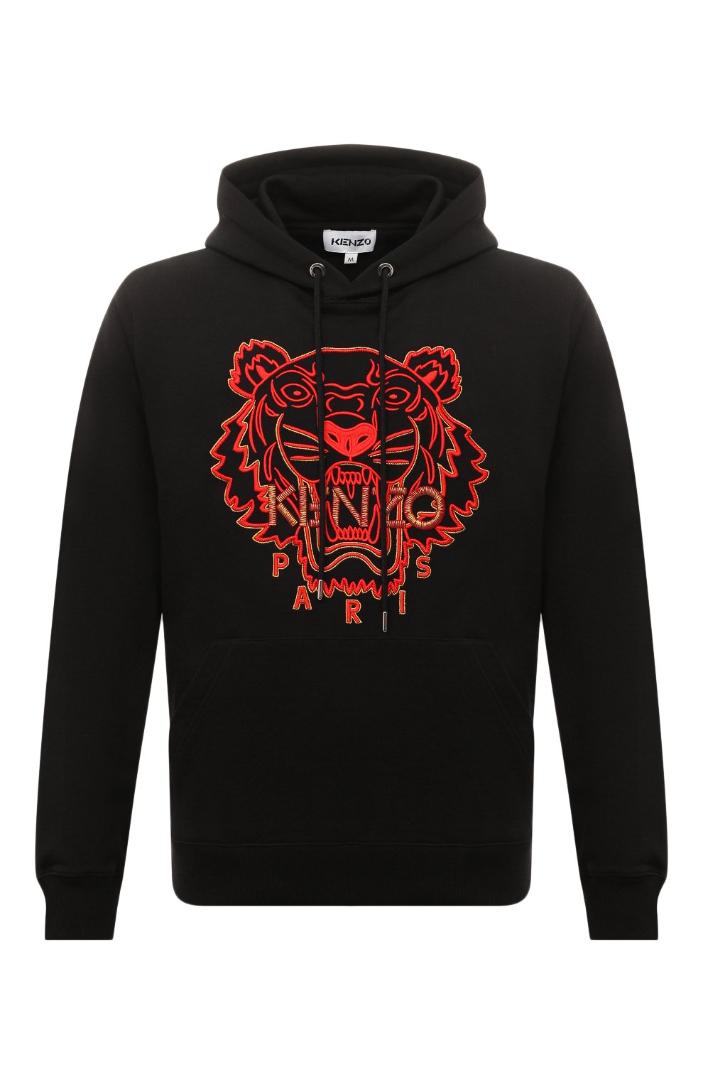 kenzou！ Мужской черный хлопковое худи the year of the tiger KENZO купить в