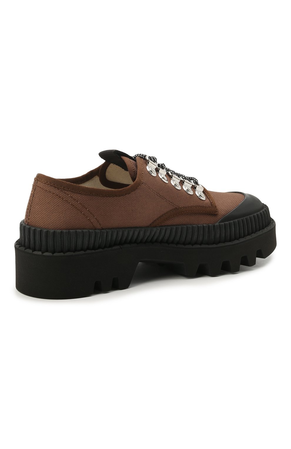 Текстильные ботинки PROENZA SCHOULER коричневого цвета по цене 56700 руб., арт. PS32050A/13100, фото 4 Текстильные ботинки PROENZA SCHOULER, арт. PS32050A/13100, фото 4