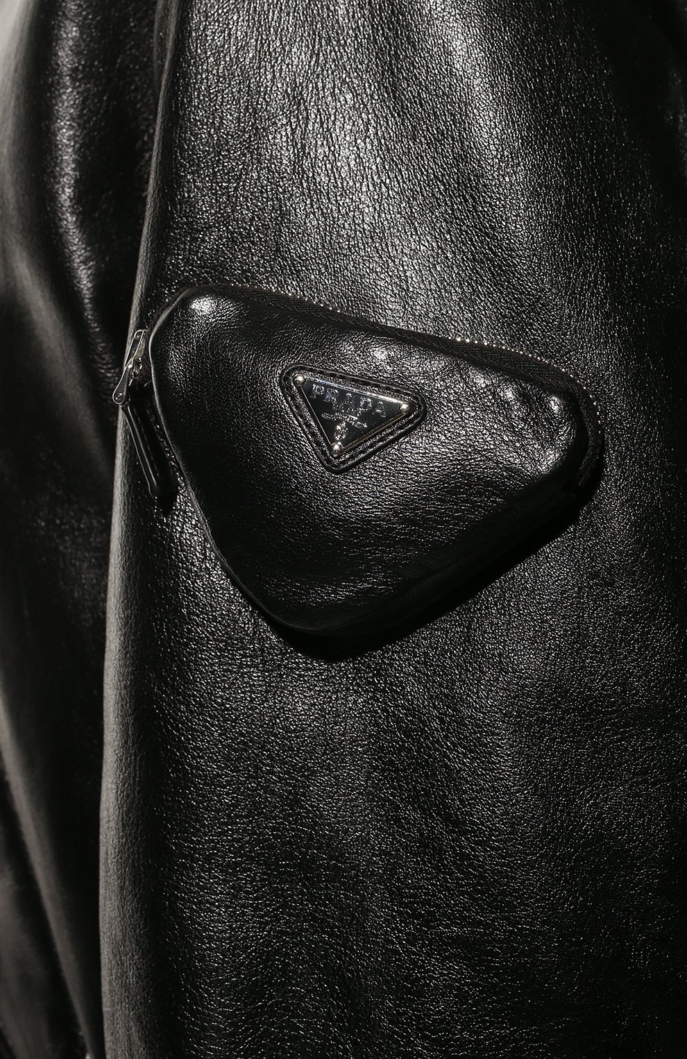 Кожаный бомбер PRADA, арт. UPW399-1ZFE-F0002, фото 5