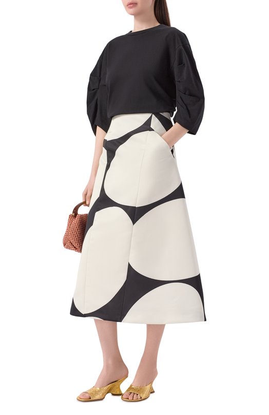 Хлопковая футболка Dries Van Noten 011107/3603 Чёрный  011107/3603 Фото 2