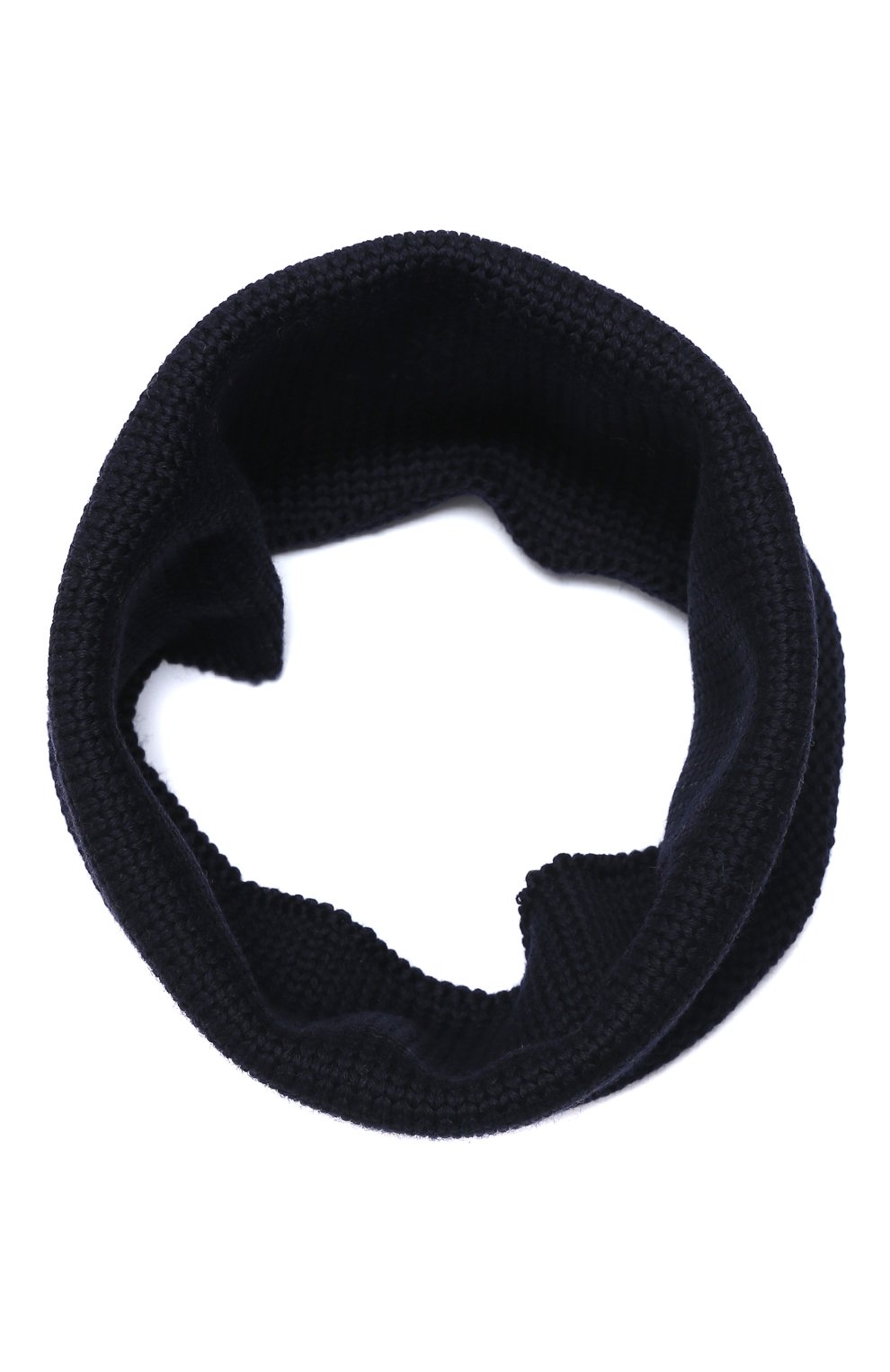 Шерстяной шарф-снуд CATYA темно-синего цвета по цене 5595 руб., арт. 024756, фото 1 Шерстяной шарф-снуд CATYA, арт. 024756, фото 1