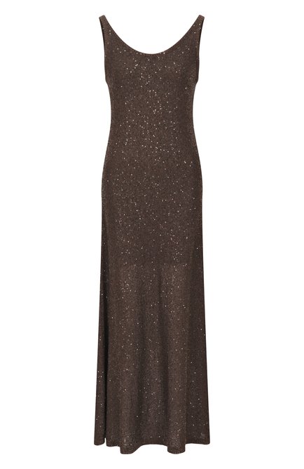 Женское платье изо льна и кашемира BRUNELLO CUCINELLI, арт. MDJ547A90