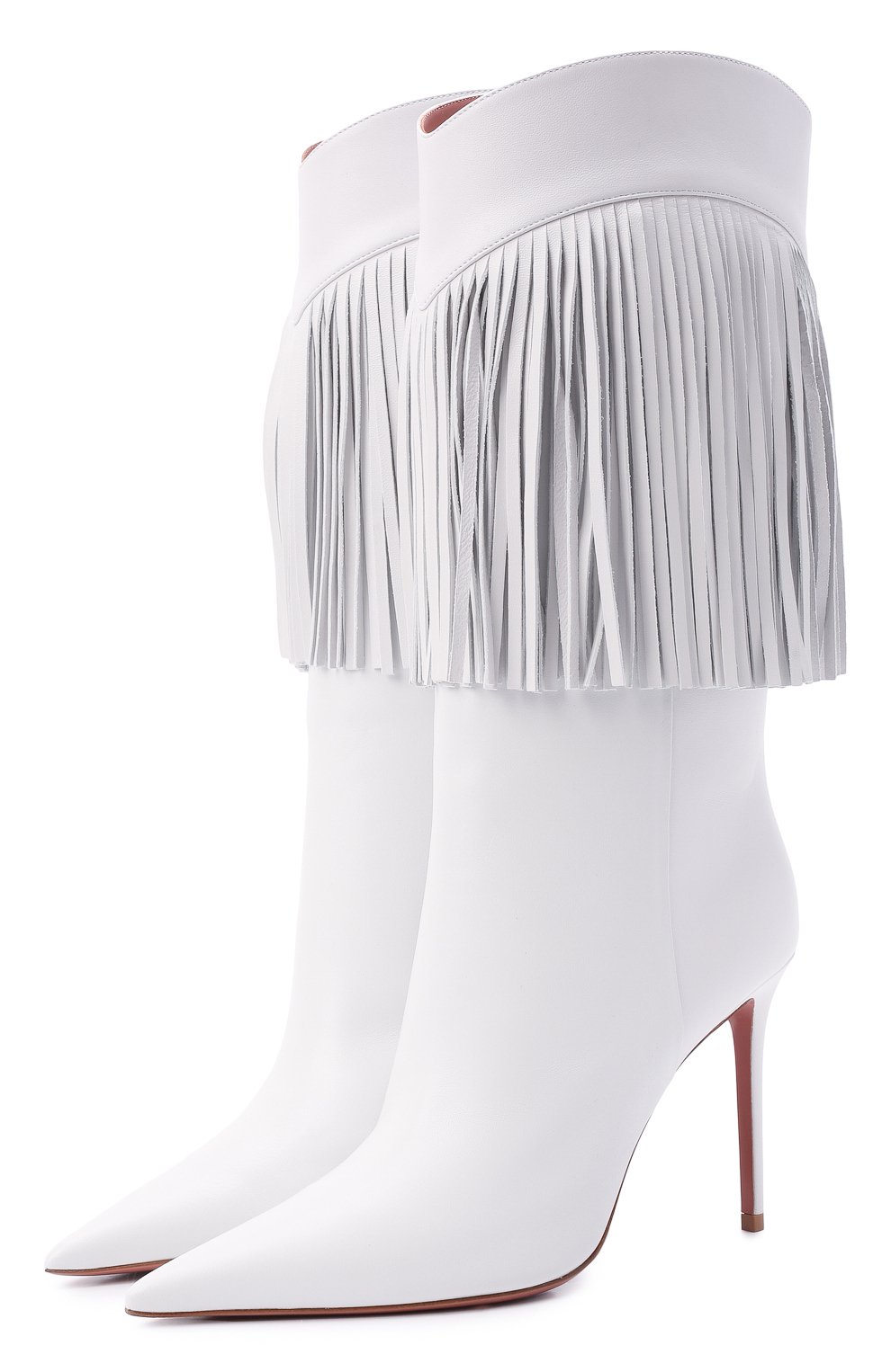Кожаные сапоги lily AMINA MUADDI белого цвета по цене 157000 руб., арт. LILY B00T/NAPPA/WHITE, фото 1 Кожаные сапоги lily AMINA MUADDI, арт. LILY B00T/NAPPA/WHITE, фото 1