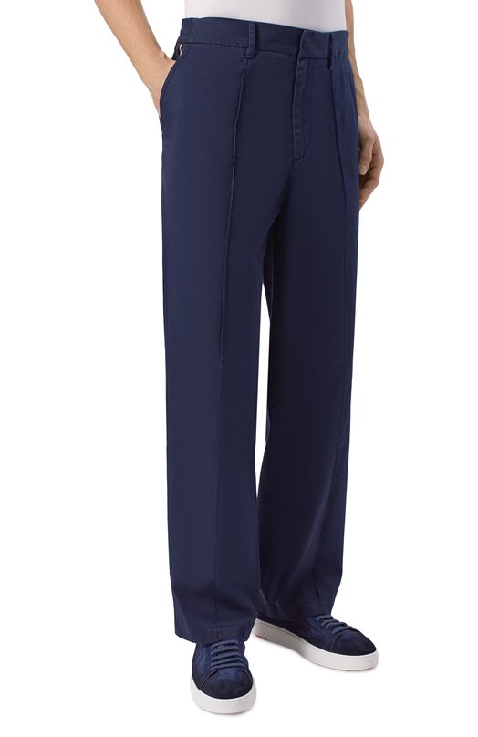 Хлопковые брюки Iceberg B100/0254 Синий  B100/0254 Фото 3