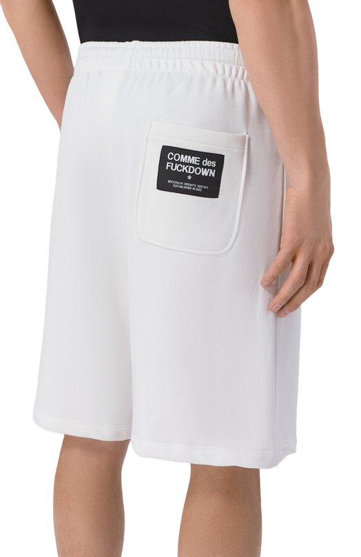 Хлопковые шорты Comme des Fuckdown CFABM01905 Белый  CFABM01905 Фото 4