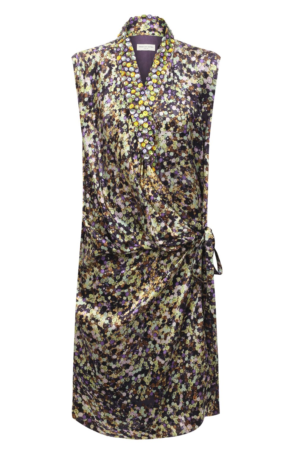 Шелковое платье DRIES VAN NOTEN зеленого цвета по цене 163000 руб., арт. 221-031082-4040, фото 1 Шелковое платье DRIES VAN NOTEN, арт. 221-031082-4040, фото 1