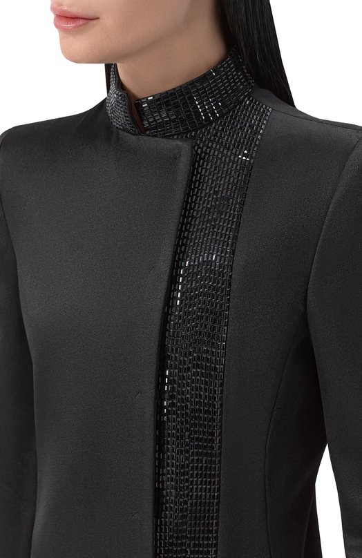 Жакет из вискозы и шелка Giorgio Armani GW003010/AF24549 Чёрный  GW003010/AF24549 Фото 5