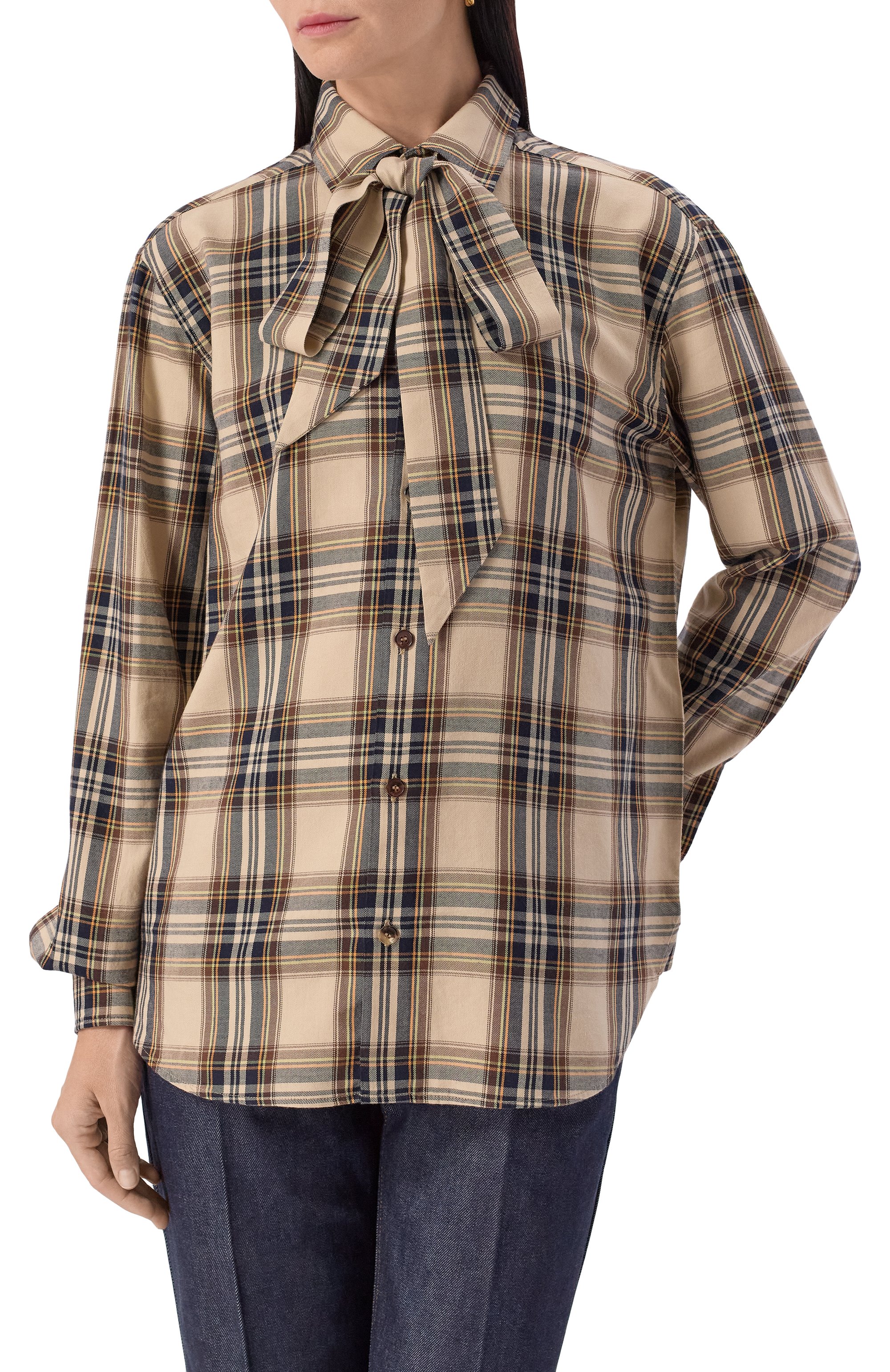 Хлопковая рубашка SAINT LAURENT, арт. 838890/Y31VA, фото 3