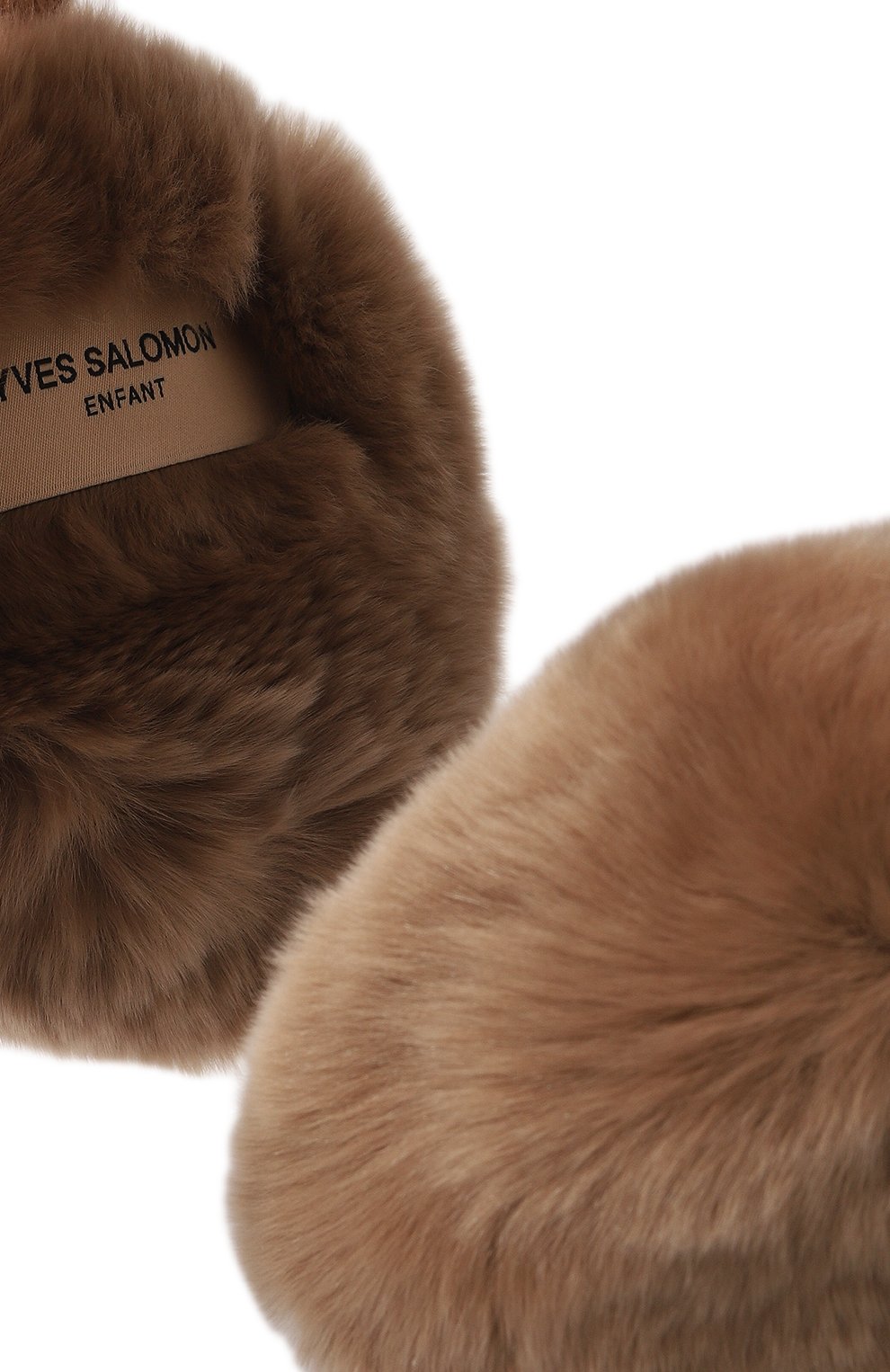 Шерстяные наушники с мехом YVES SALOMON ENFANT, арт. 20WEA310XXREXX, фото 3