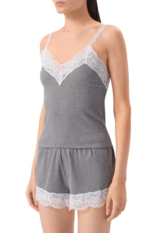 Хлопковая майка VETEMENTS WE76TT425G/1202 RIB Серый  WE76TT425G/1202 RIB Фото 3