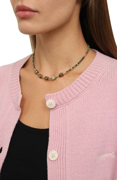 Колье HANKA_IN темно-серого цвета по цене 20600 руб., арт. ELEM-CH-Z0I-PYR-1M, фото 2 Колье HANKA_IN, арт. ELEM-CH-Z0I-PYR-1M, фото 2