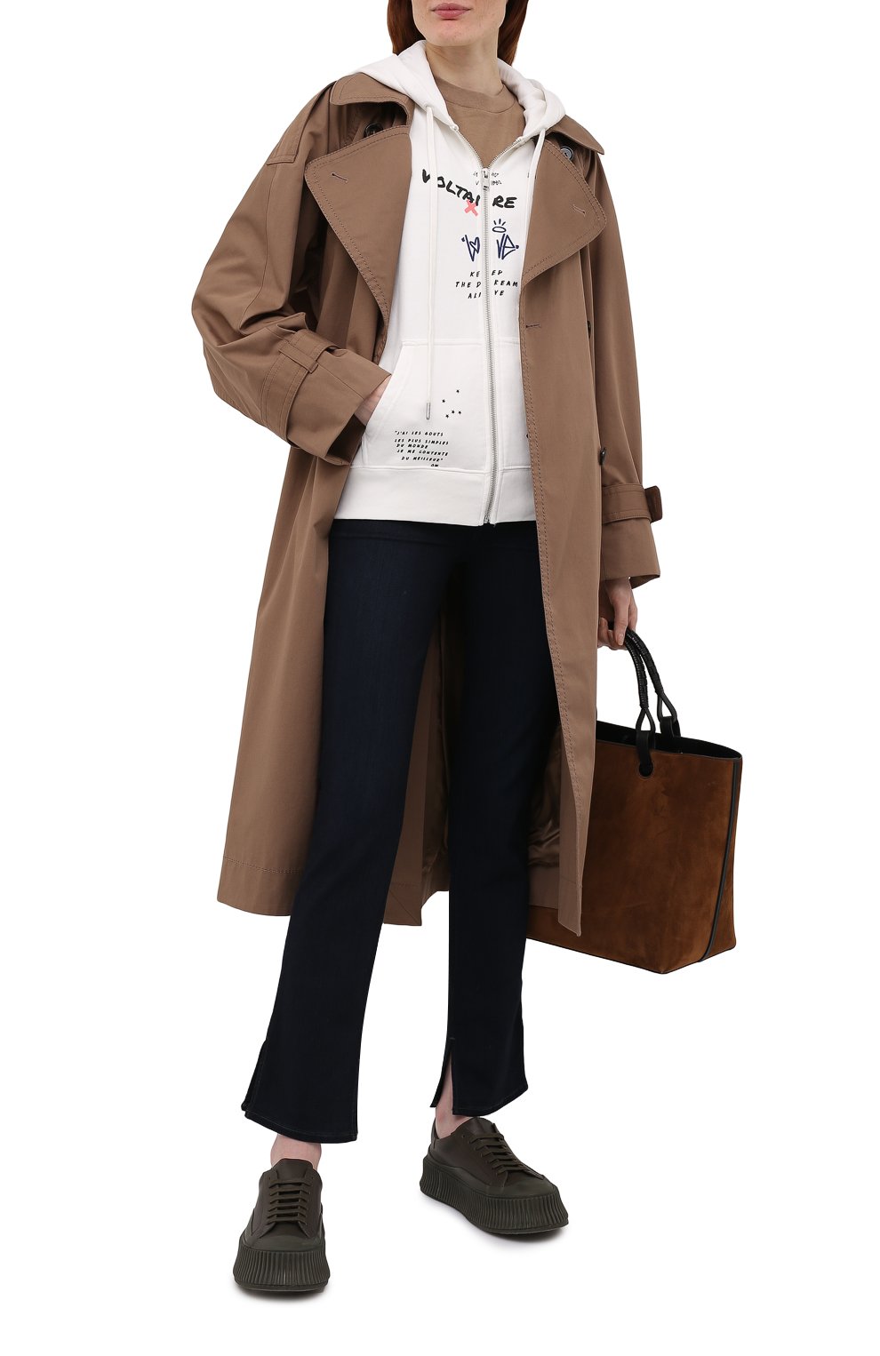 Хлопковая толстовка ZADIG AND VOLTAIRE белого цвета по цене 25700 руб., арт. SKTR7102F, фото 2 Хлопковая толстовка ZADIG AND VOLTAIRE, арт. SKTR7102F, фото 2