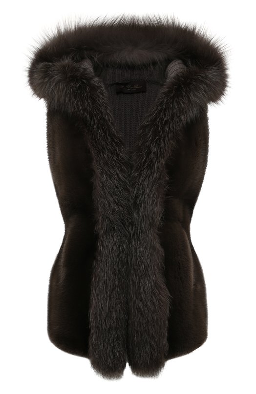 

Жилет из меха норки и песца Loro Piana, Коричневый