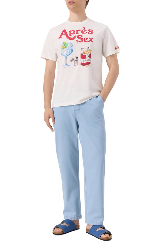 Хлопковая футболка MC2 Saint Barth STBM TSHIRT MAN/02248H Белый  STBM TSHIRT MAN/02248H Фото 2