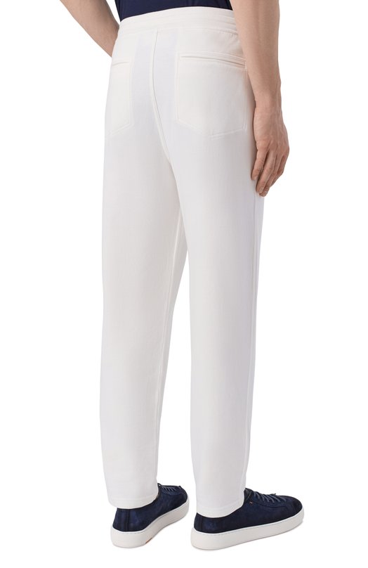 Хлопковые брюки Brunello Cucinelli MW8633243G Белый  MW8633243G Фото 3