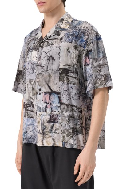 Рубашка из вискозы DOMREBEL, арт. M0NTAGE/CAMP C0LLAR, фото 3