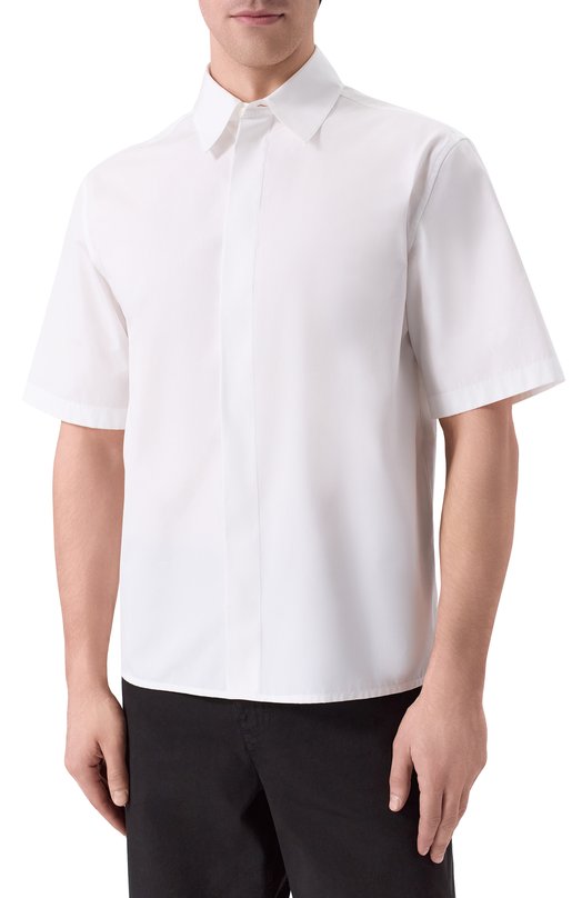 Хлопковая рубашка Jil Sander J22DL0354/J45001 Белый  J22DL0354/J45001 Фото 3
