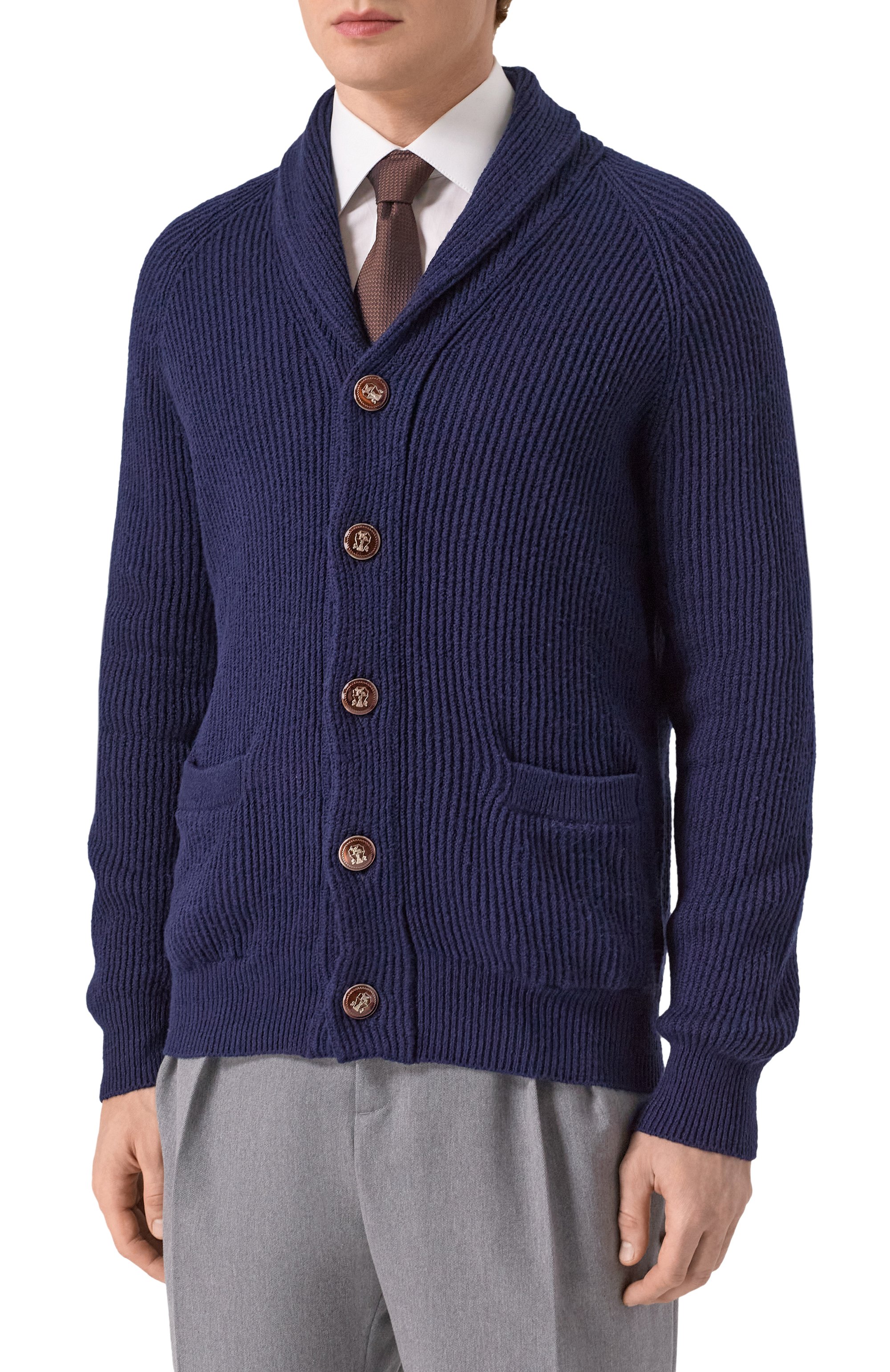 Хлопковый кардиган BRUNELLO CUCINELLI, арт. MNI708606, фото 3