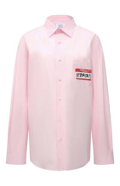 Женская хлопковая рубашка VETEMENTS, арт. UE52SH140P 1003/W