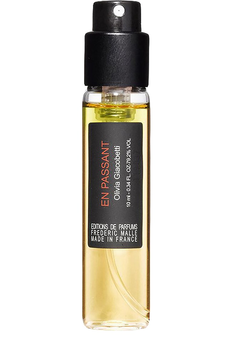 Парфюмерная вода en passant (10ml) FREDERIC MALLE бесцветного цвета, арт. 3700135000902 | Фото 1 (Материал внутренний: Не назначено; Региональные ограничения белый список (Axapta Mercury): Не проставлено; Нос: Не проставлено; Тип продукта - парфюмерия: Парфюмерная вода; Статус проверки: Проверена категория; Ограничения доставки: flammable)