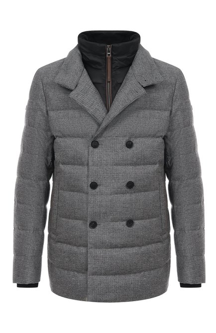 Мужская пуховая куртка из шерсти и кашемира DUNO, арт. GREY/C0RTINA