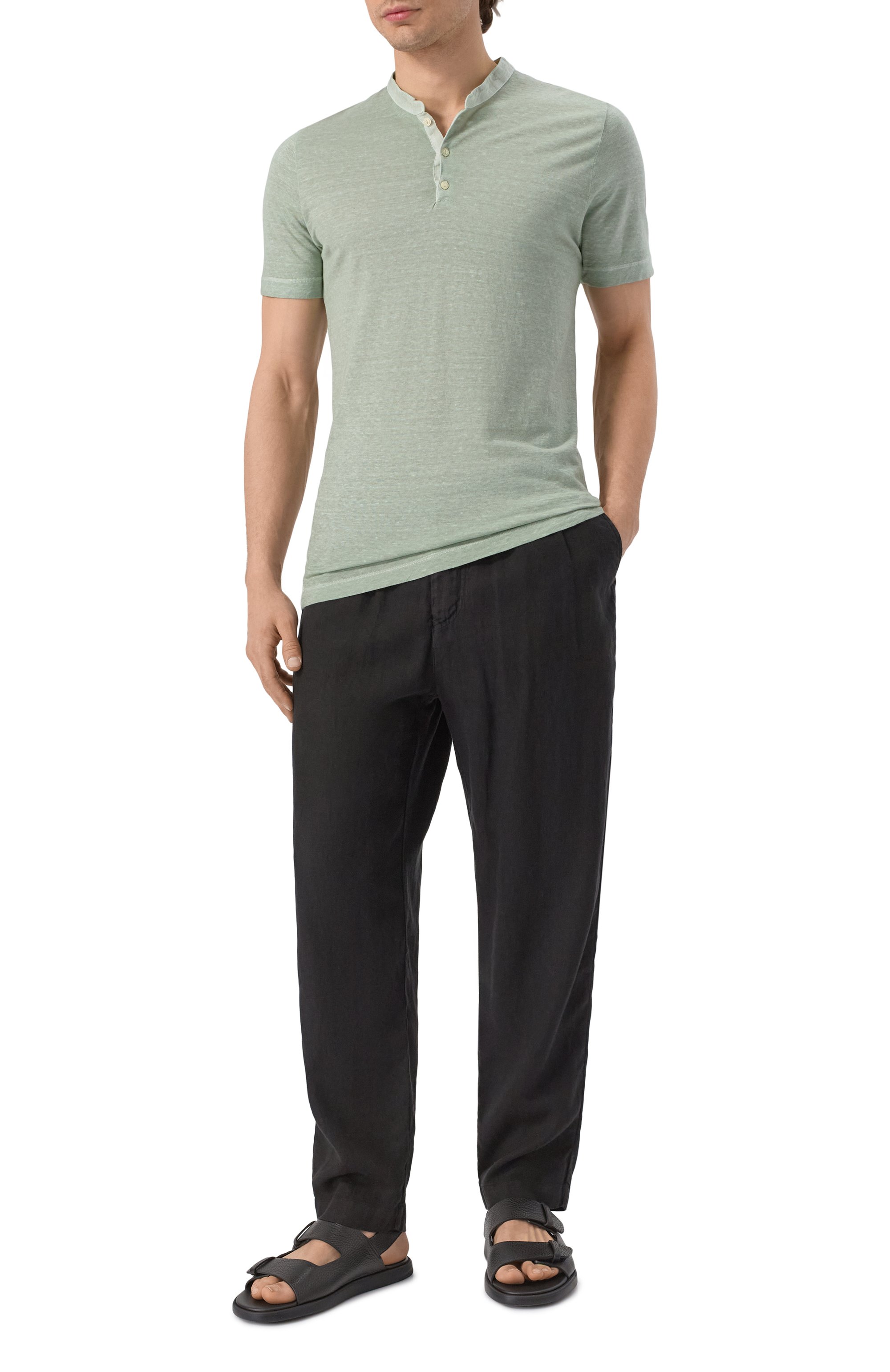 Футболка-хенли изо льна и хлопка 120% LINO, арт. 32ALIM79AC/G308/S01, фото 2