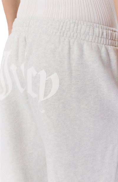 Хлопковые брюки sporty & rich x juicy couture SPORTY AND RICH, арт. PA055716692GY03/JUICY EMBLEM WIDE SWEATPANT, фото 5