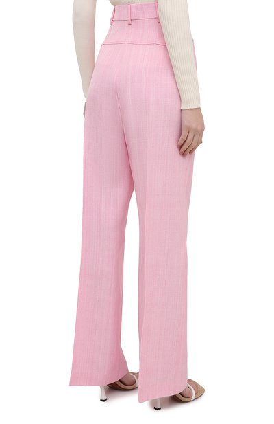 Брюки из вискозы и шелка JACQUEMUS розового цвета по цене 69950 руб., арт. 211PA03/105440, фото 4 Брюки из вискозы и шелка JACQUEMUS, арт. 211PA03/105440, фото 4