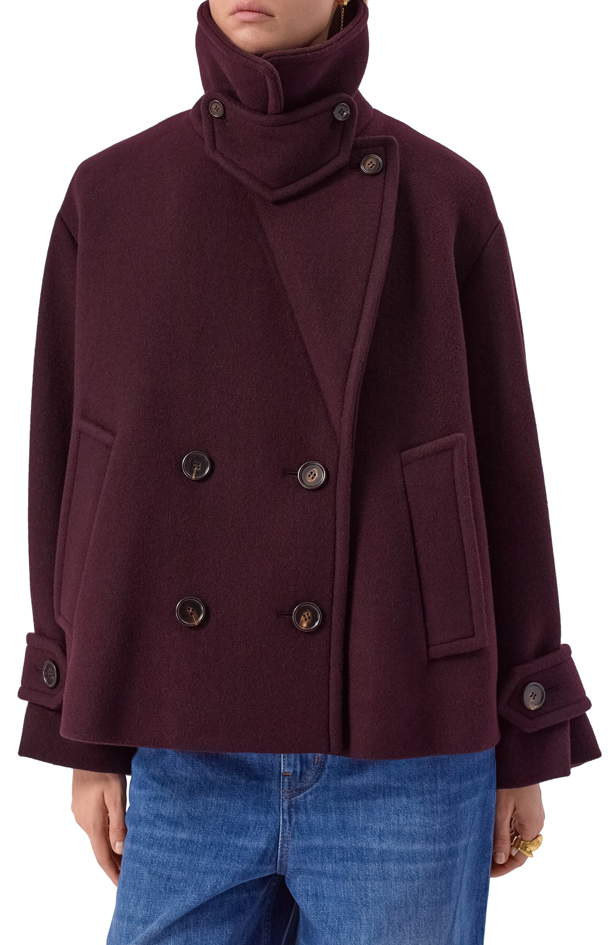 Шерстяное полупальто CHLOÉ, арт. CH25WMA96272, фото 6