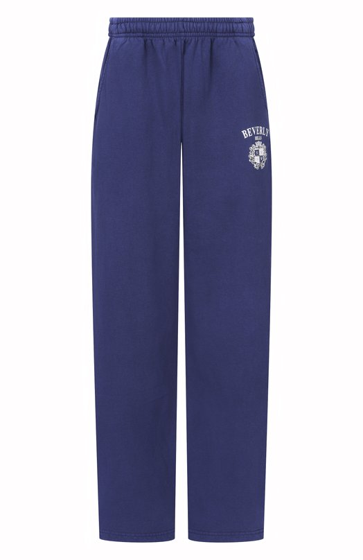 Хлопковые брюки Sporty and Rich PA05564256BL106 Синий PA05564256BL106