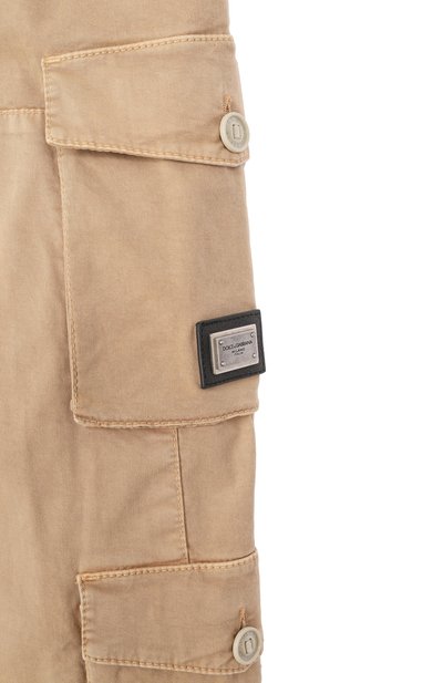 Хлопковые брюки-карго DOLCE & GABBANA, арт. L45P16/LY103, фото 3