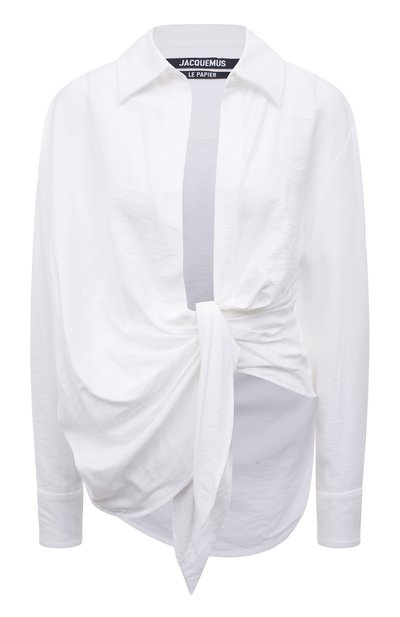 Женская рубашка из вискозы JACQUEMUS, арт. 21H213SH002/1020WHITE