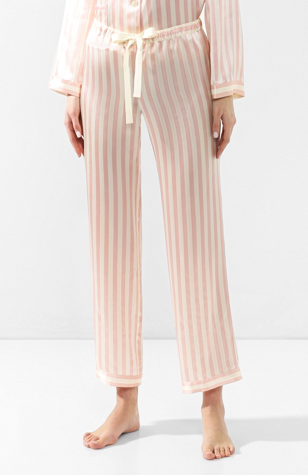 Шелковые брюки MORGAN LANE, арт. 19N54PS PETAL/CREAM, фото 3