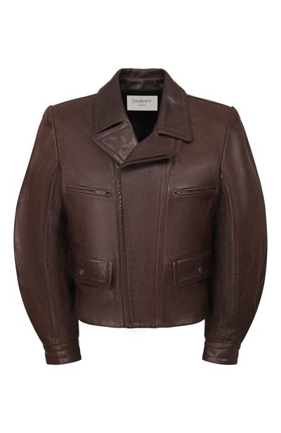 Женская кожаная куртка SAINT LAURENT, арт. 866351/YCUS2