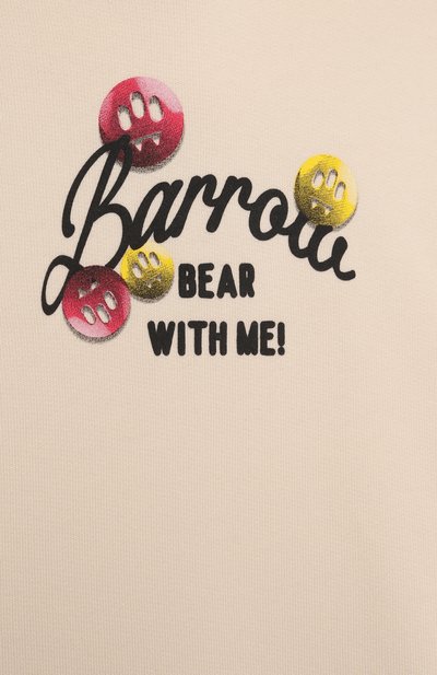 Хлопковое худи BARROW кремового цвета по цене 14250 руб., арт. F5BKJGHS131, фото 3 Хлопковое худи BARROW, арт. F5BKJGHS131, фото 3